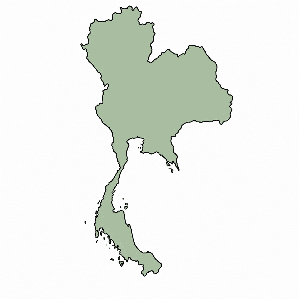 Thailand Map Outline