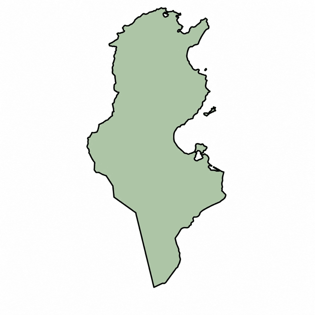 Tunisia Map Outline