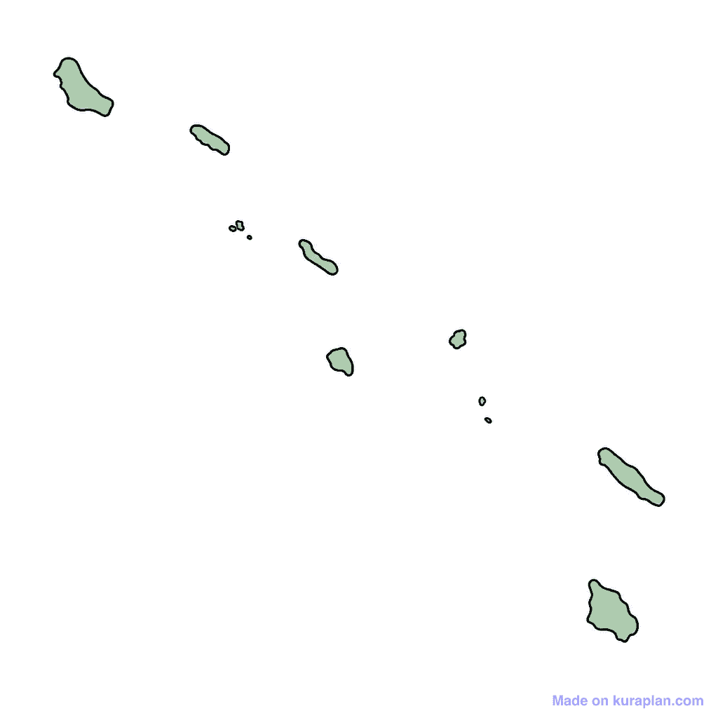 Tuvalu Map Outline