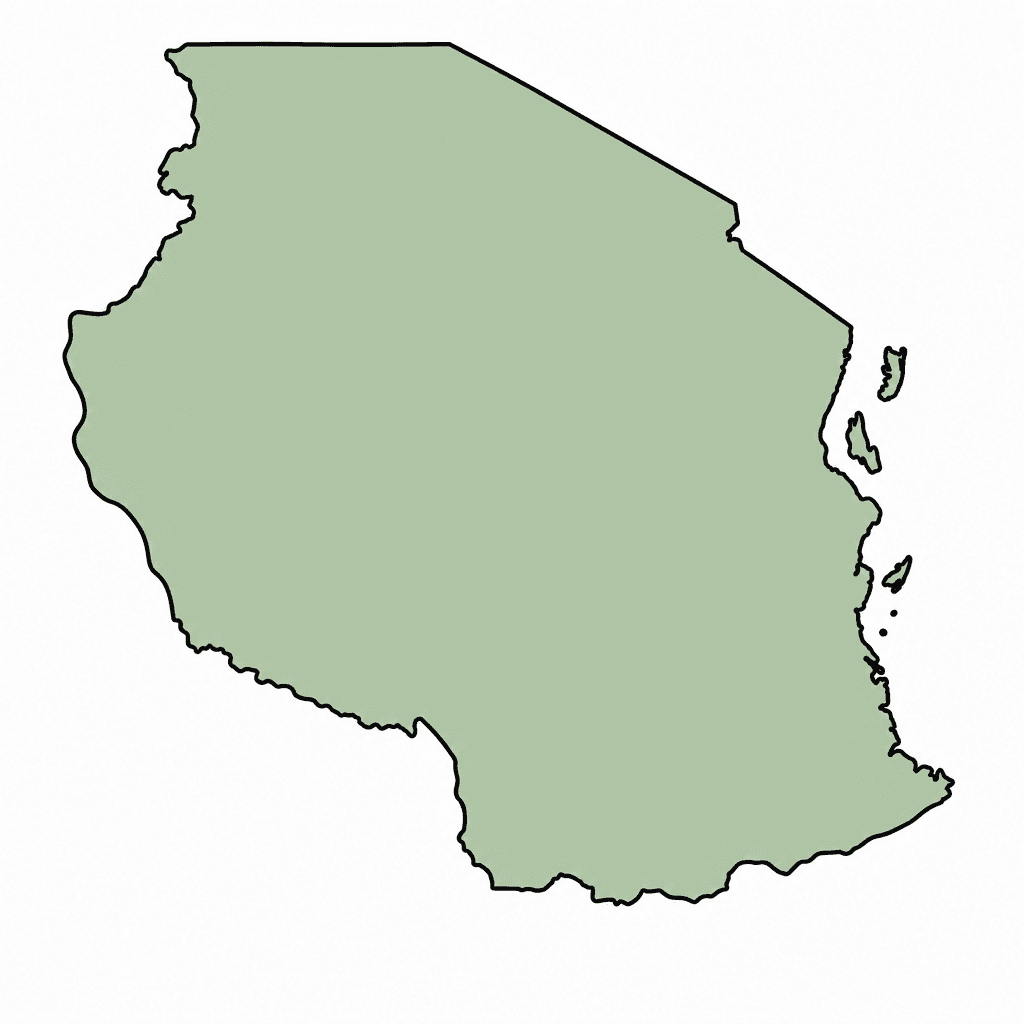 Tanzania Map Outline