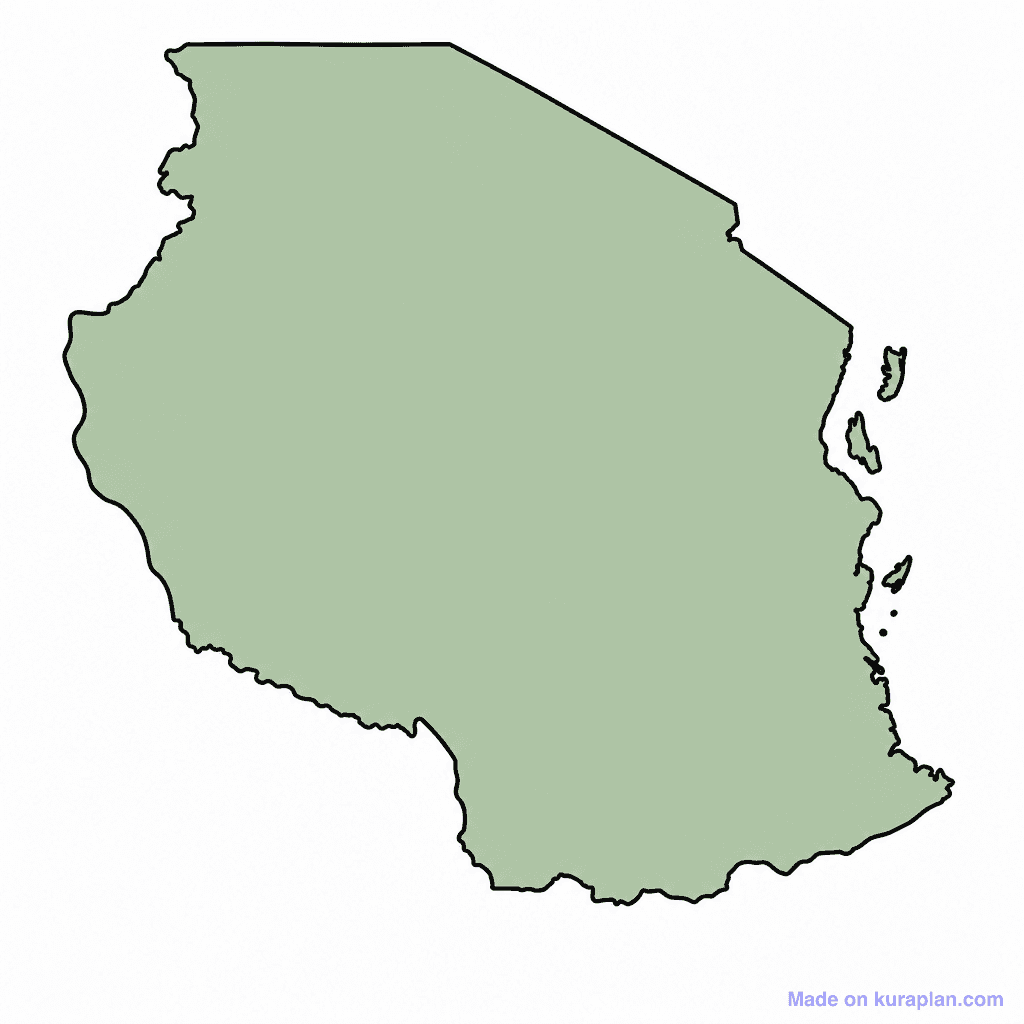 Tanzania Map Outline