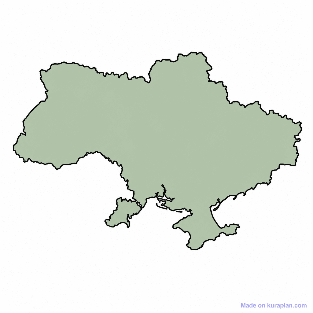 Ukraine Map Outline
