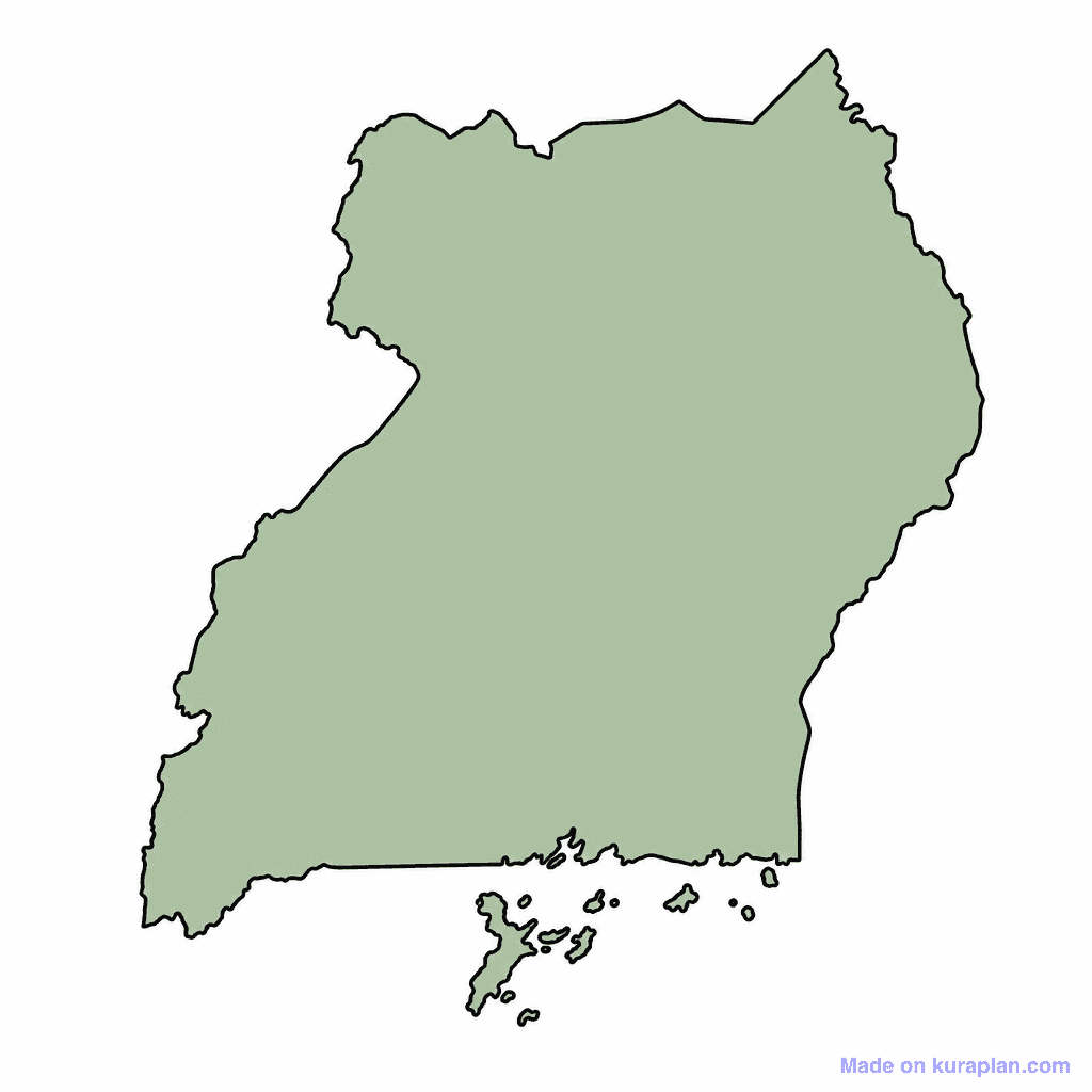 Uganda Map Outline