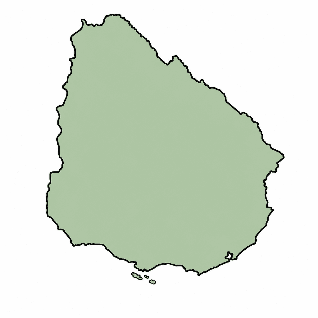 Uruguay Map Outline