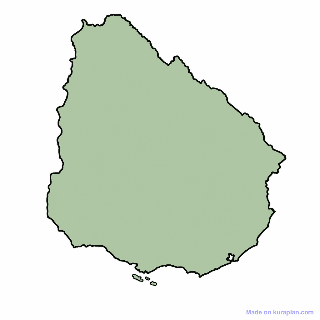 Uruguay Map Outline