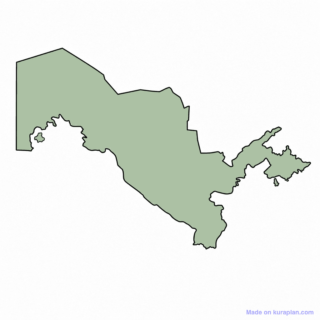 Uzbekistan Map Outline