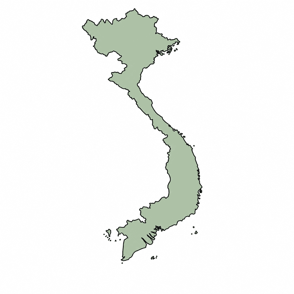 Vietnam Map Outline