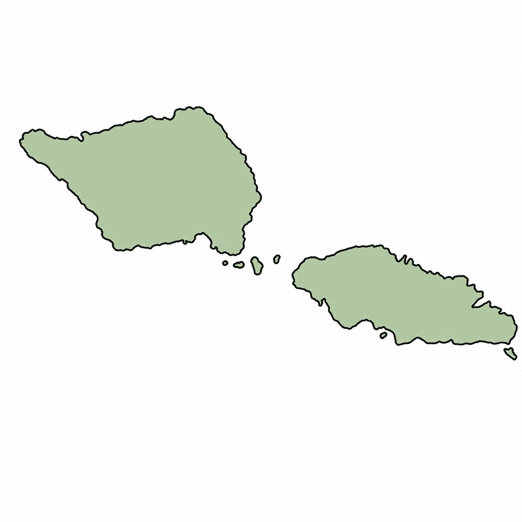 Samoa Map Outline