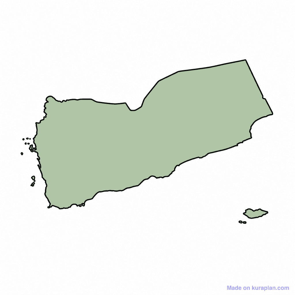 Yemen Map Outline