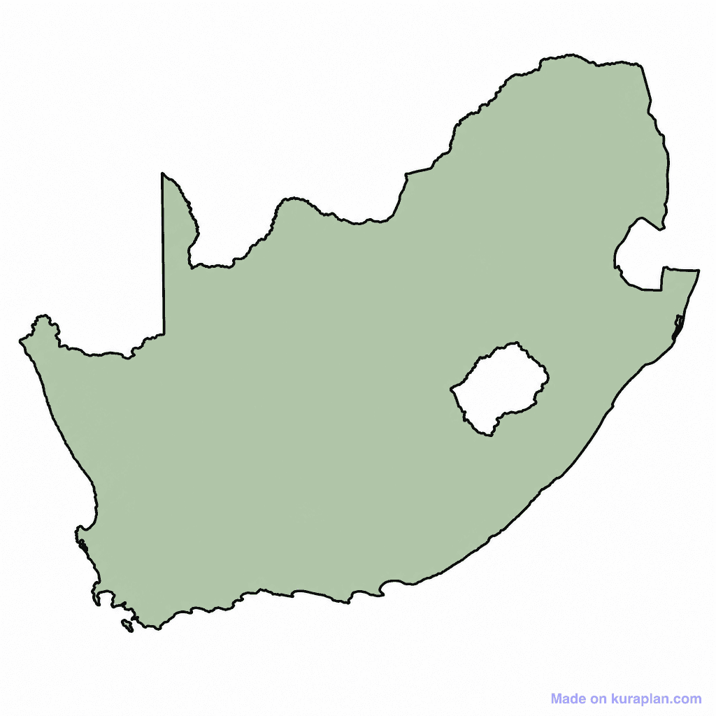 South Africa Map Outline
