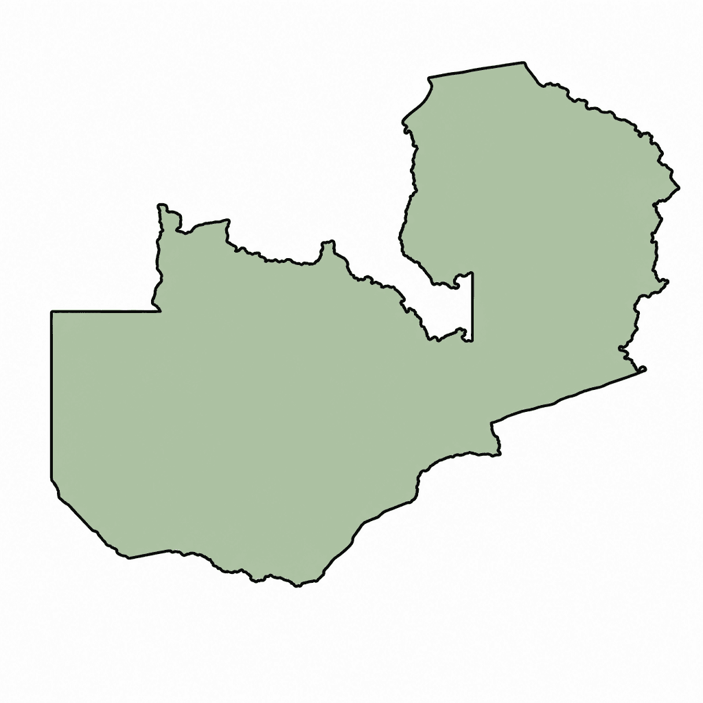 Zambia Map Outline