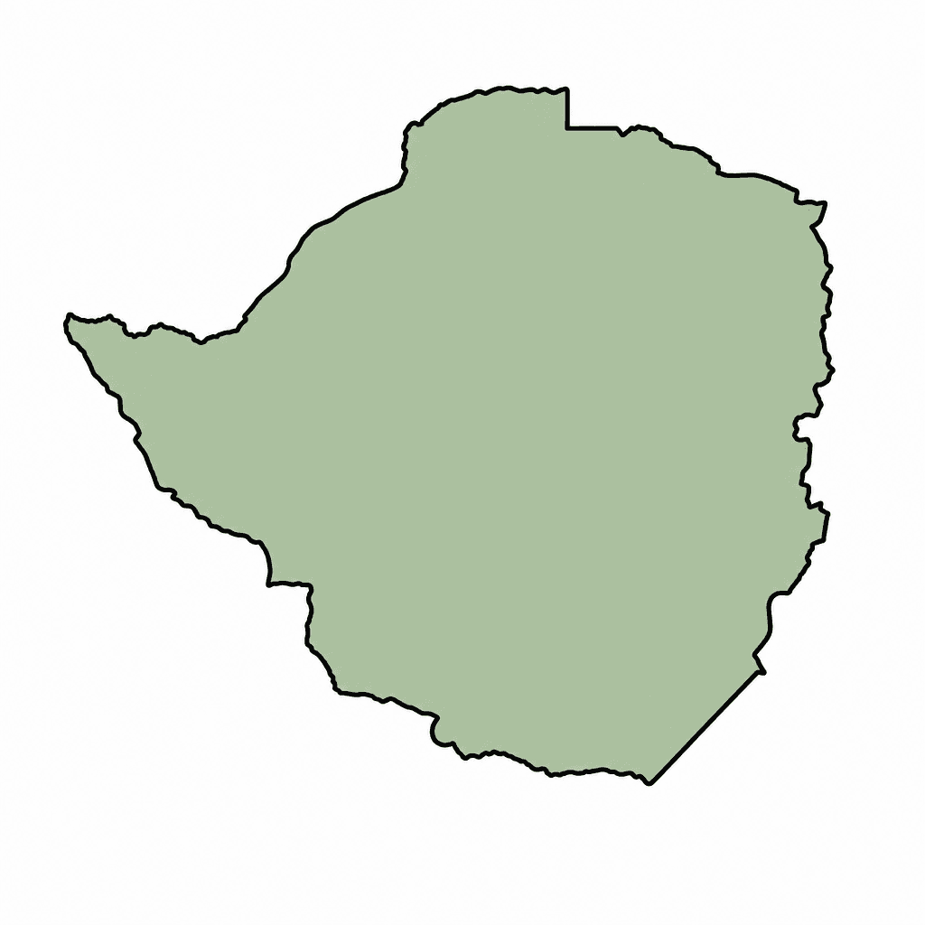 Zimbabwe Map Outline