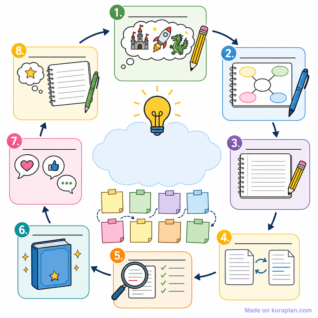 The Creative Writing Process (detailed, unlabeled)