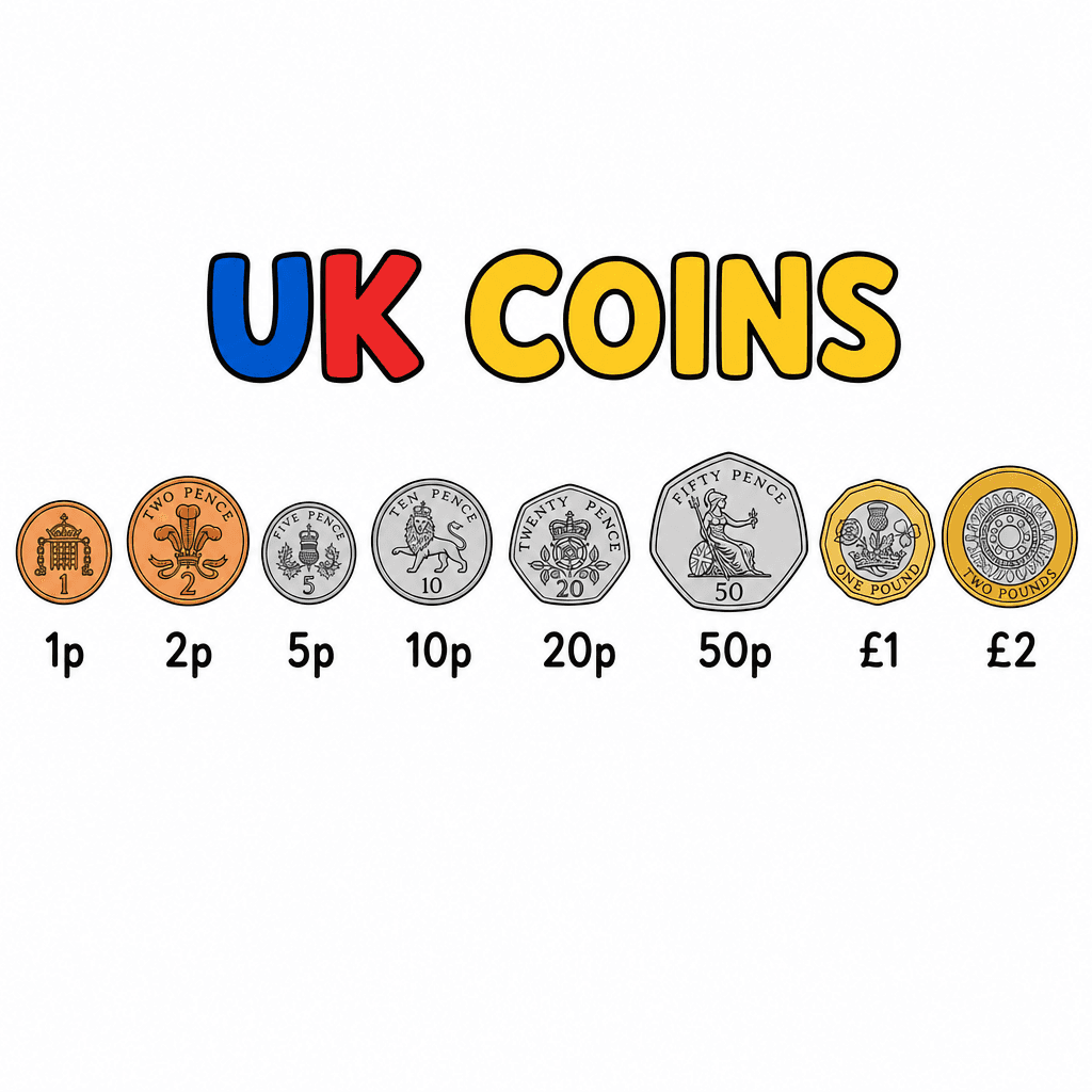 UK Coins Poster