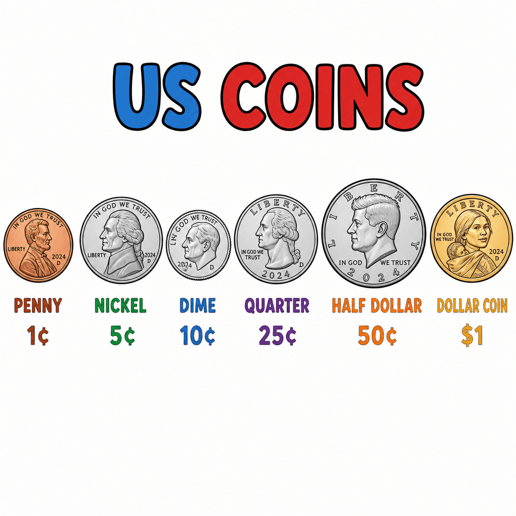 US Coins Poster