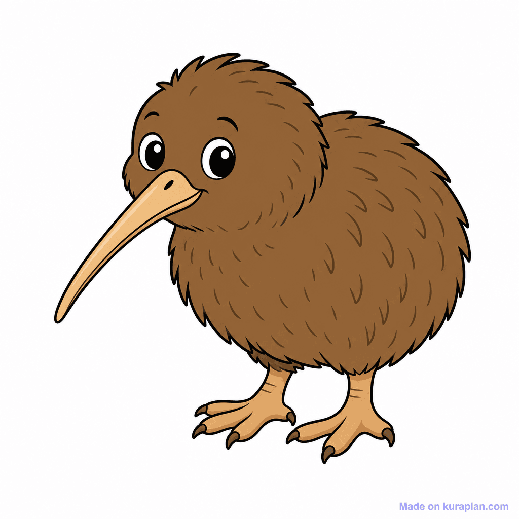 Deco Kiwi Bird Cartoon
