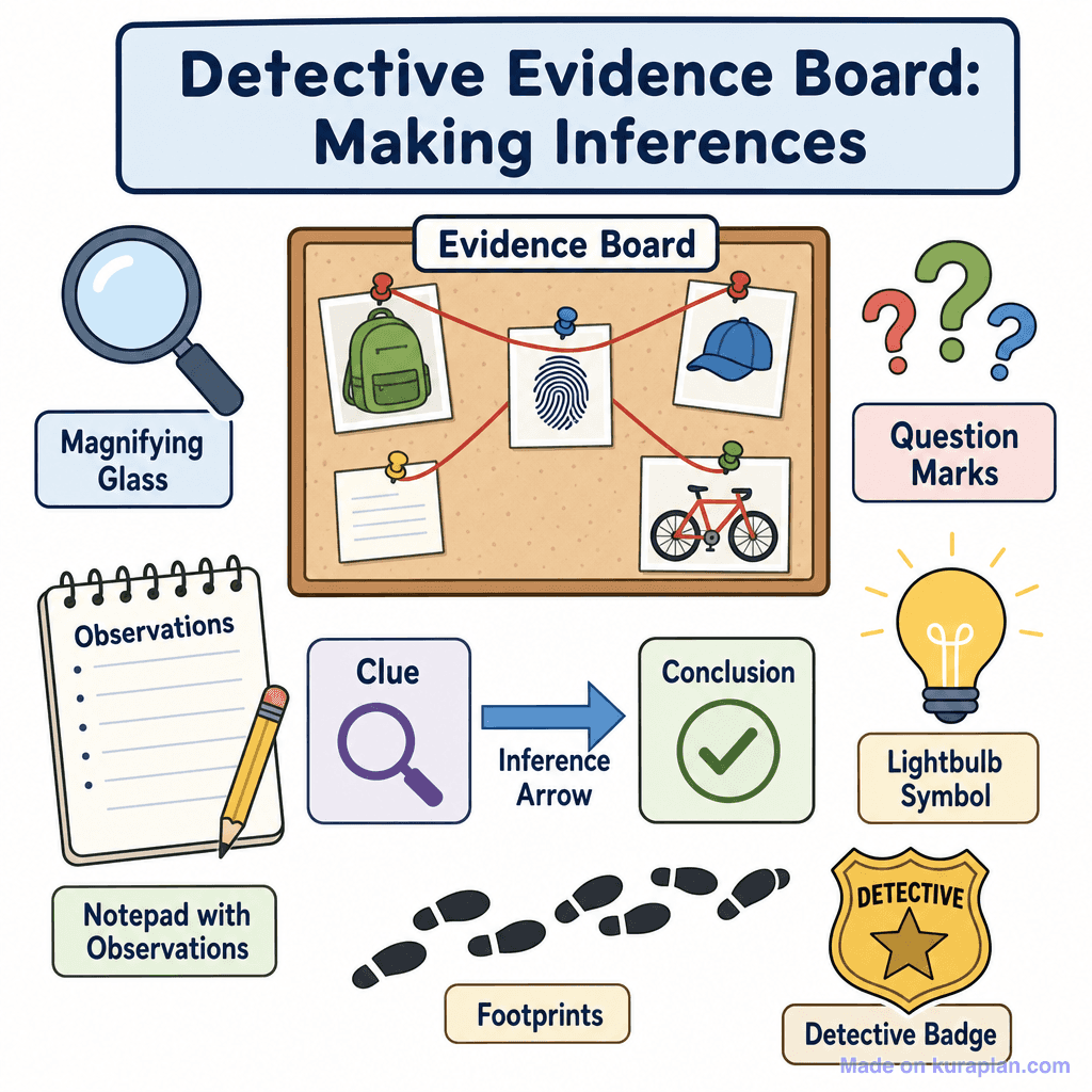 Detective Evidence Board: Making Inferences (simple)