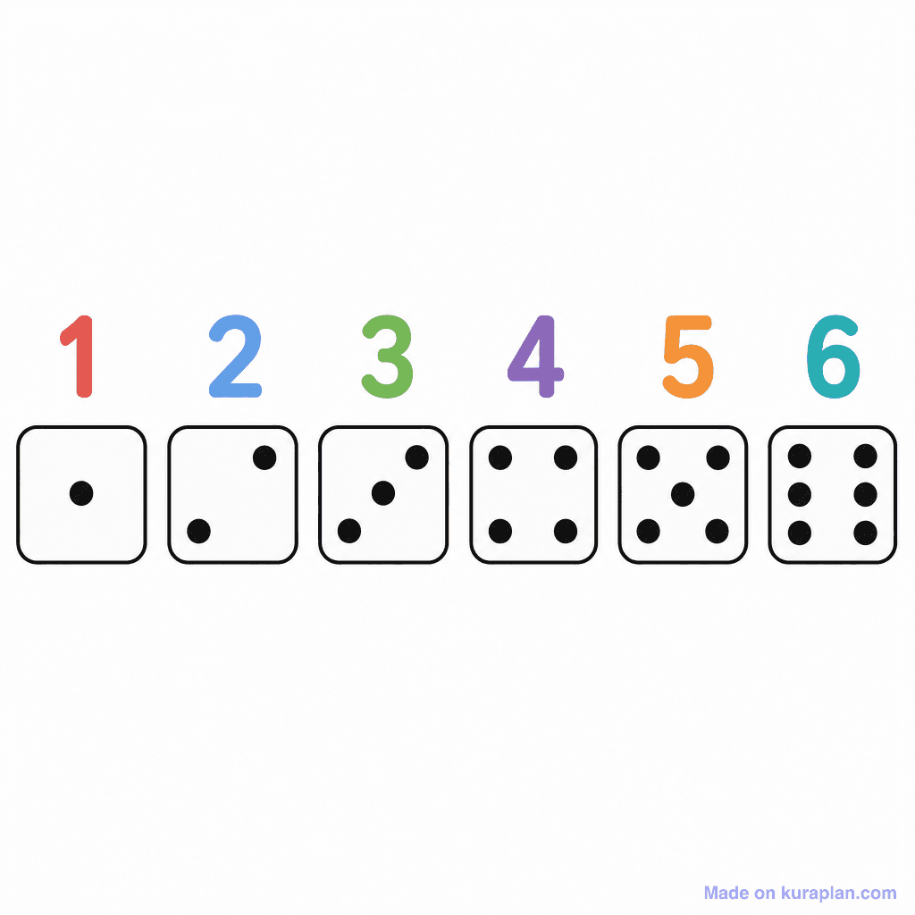 Dice Faces 1 to 6 (simple)