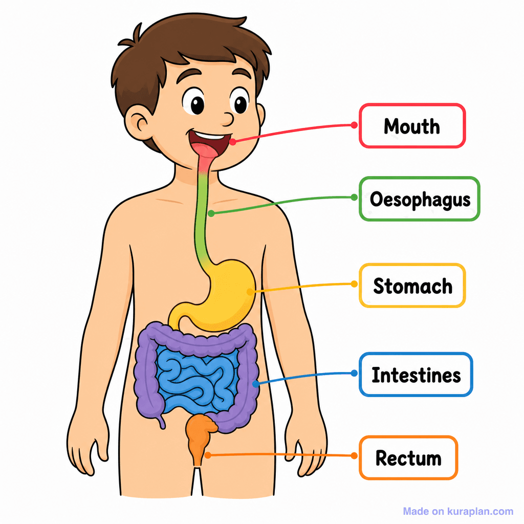 Digestive System Diagram (Simplified)