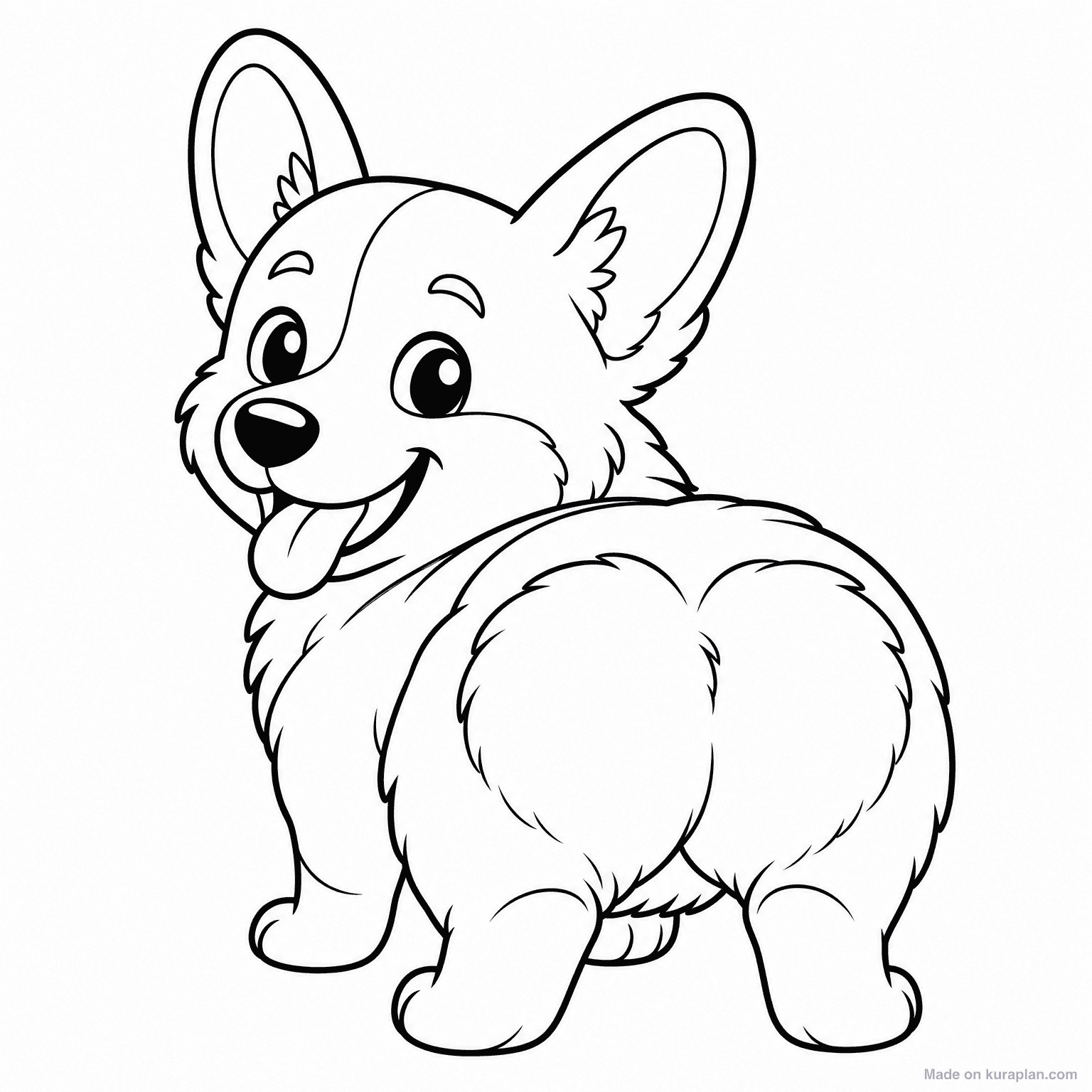 Welsh Corgi — Coloring Page