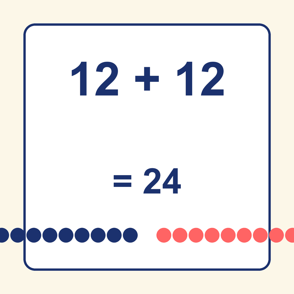 Doubles Fact — 12 + 12 = 24