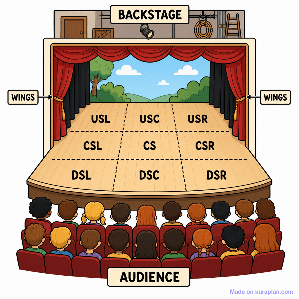 Drama classroom illustration sample