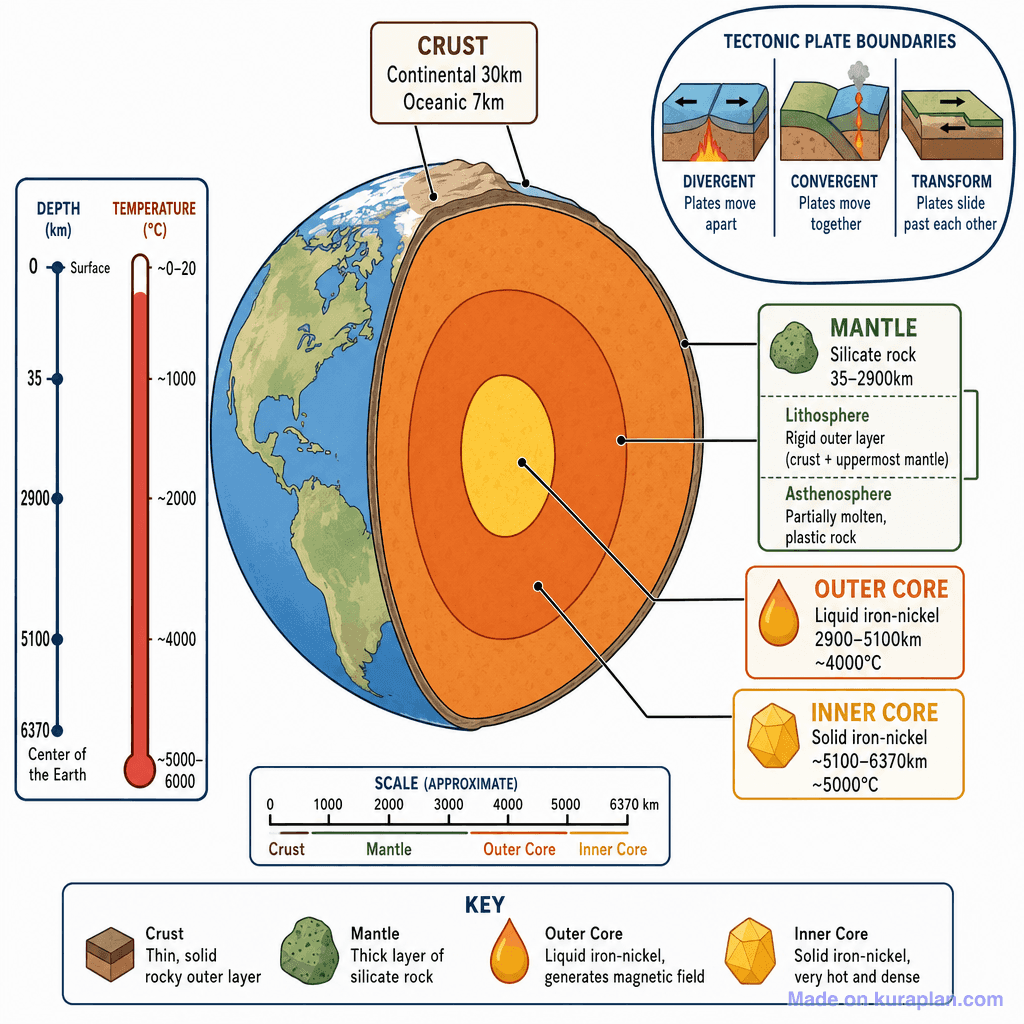 Layers of the Earth (detailed)