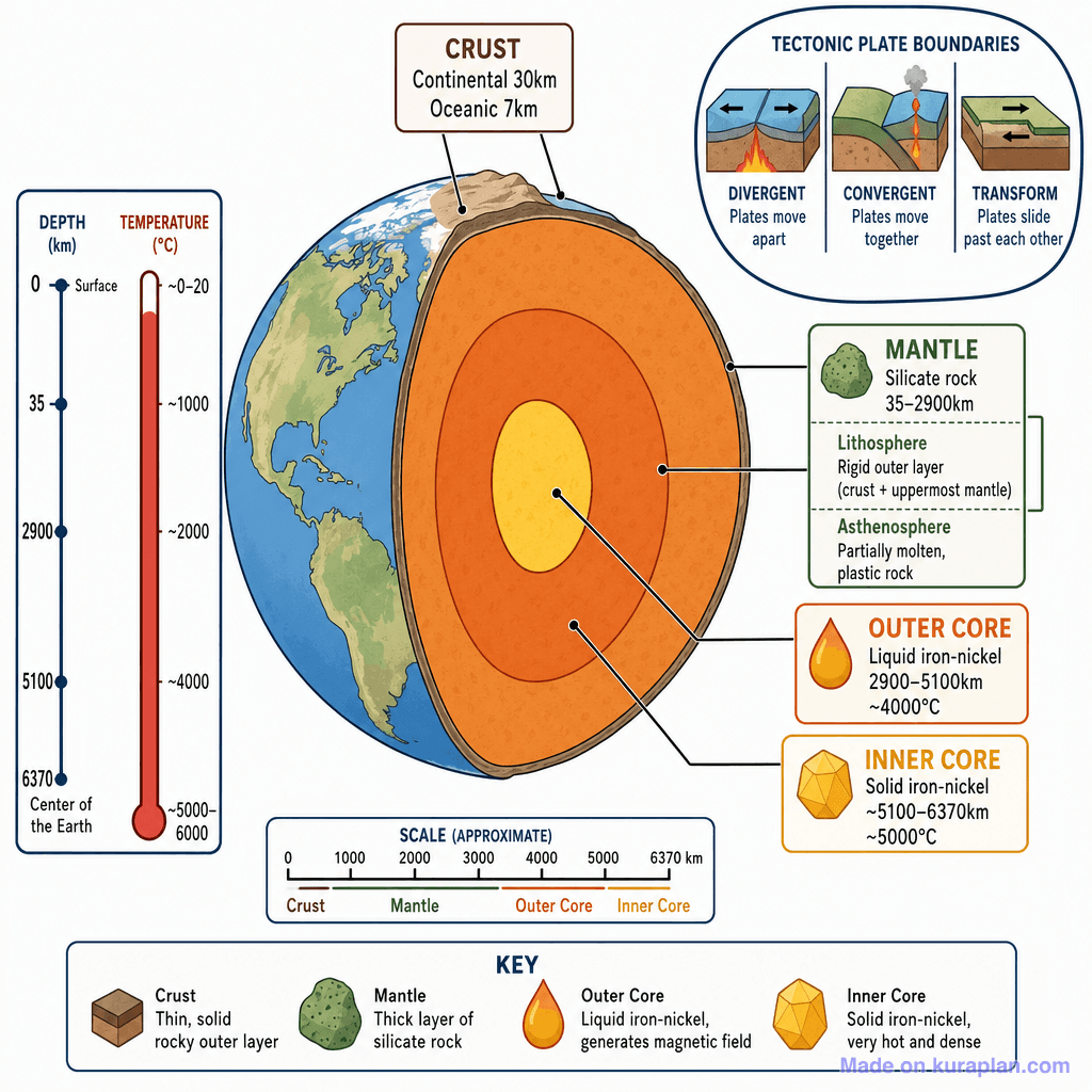 Layers of the Earth (detailed)