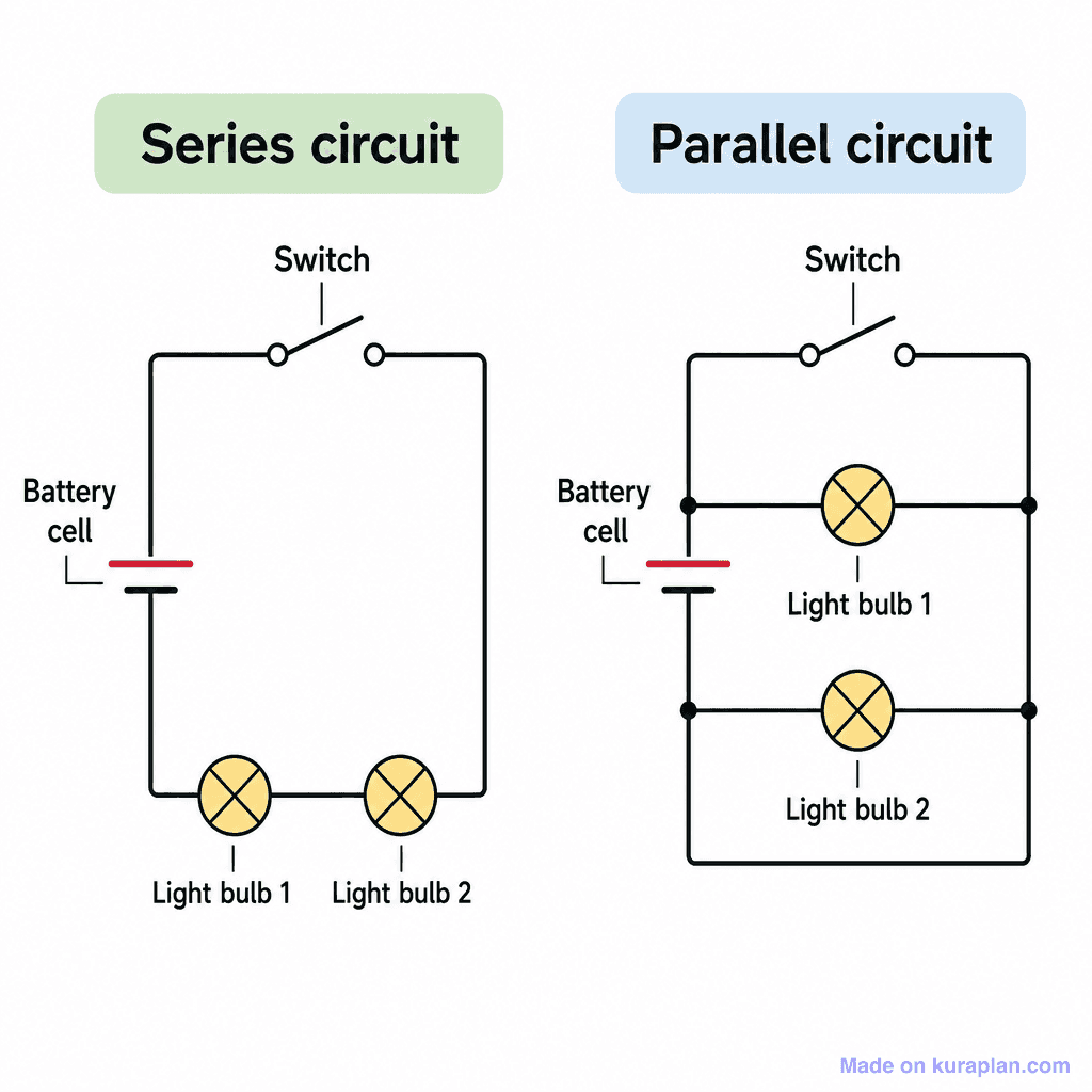Series vs Parallel Circuits (simple)