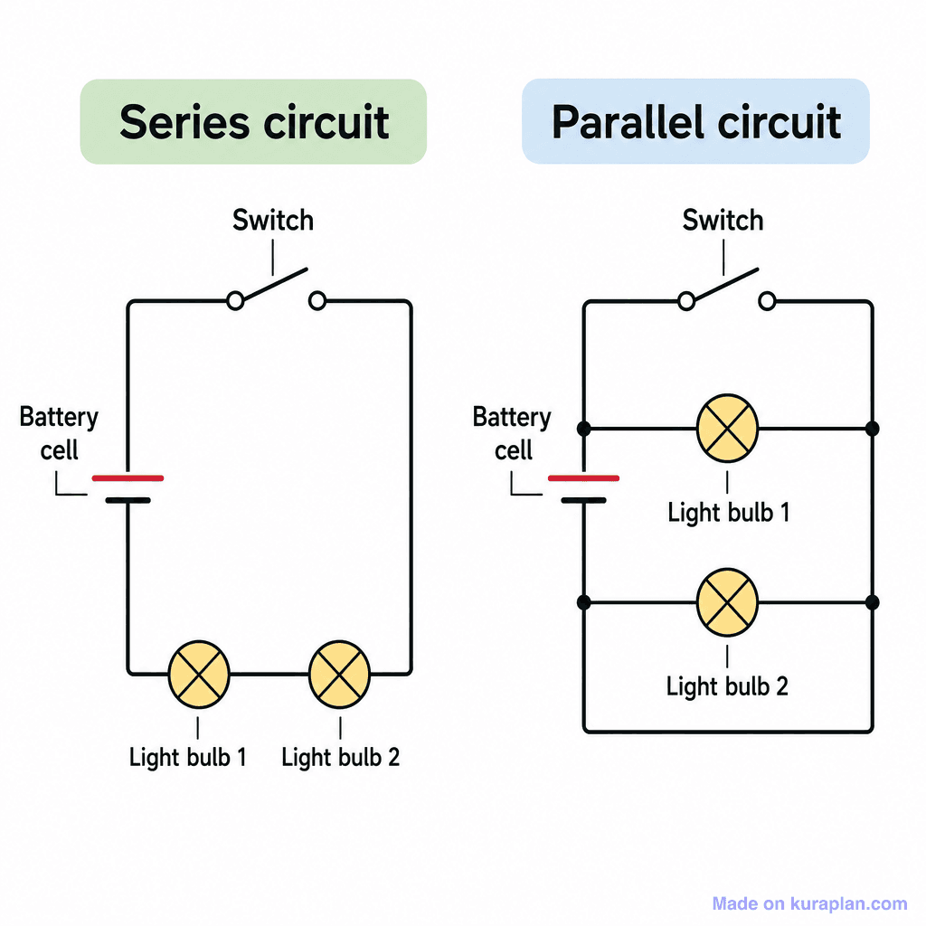 Series vs Parallel Circuits (simple)