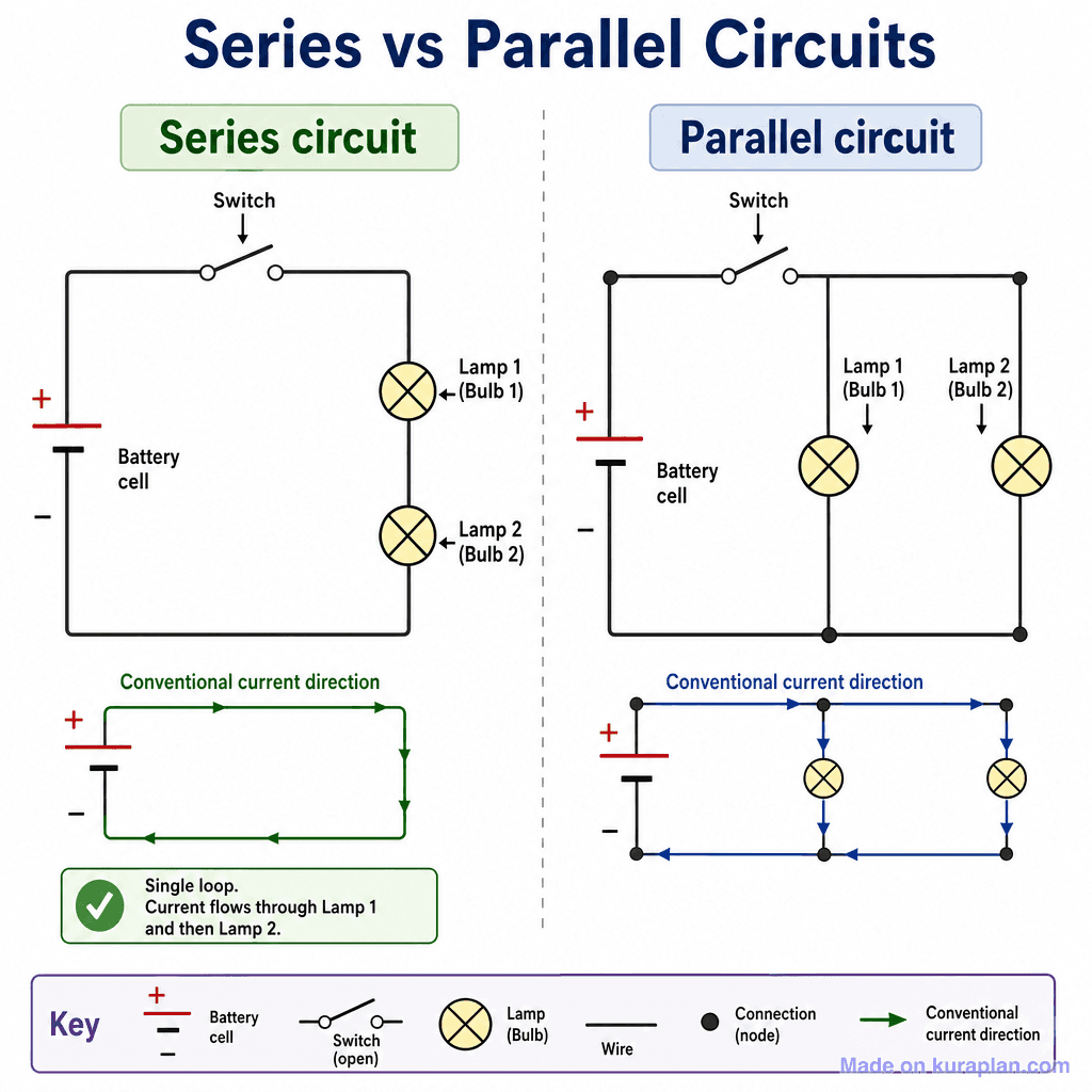 Series vs Parallel Circuits (detailed)