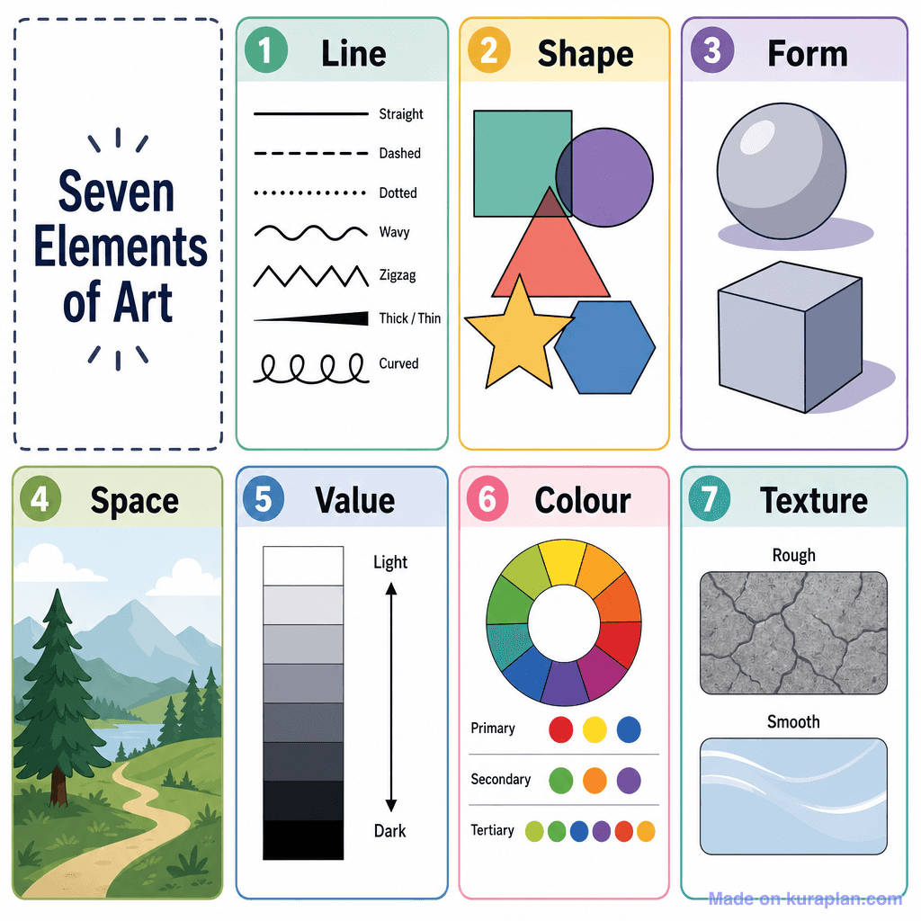 Seven Elements of Art (detailed)