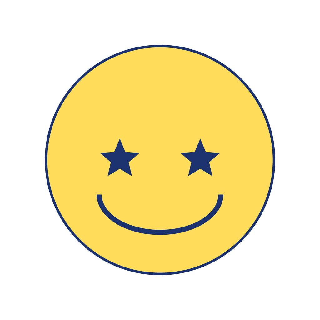 Excited face (star eyes)