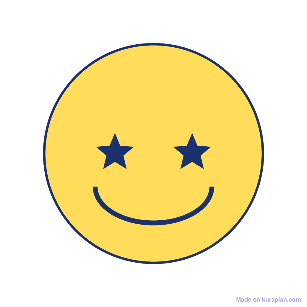 Excited face (star eyes)