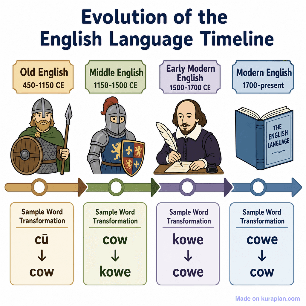 Evolution of the English Language Timeline (simple)