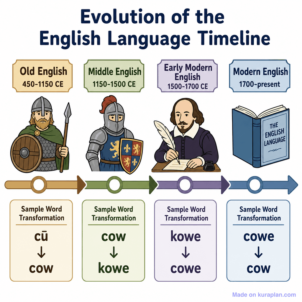 Evolution of the English Language Timeline (simple)