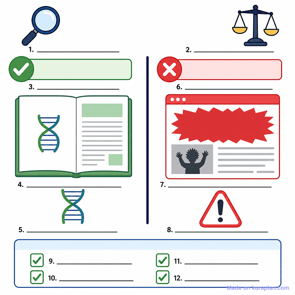 Evaluating Sources: Reliable vs Unreliable (simple, unlabeled)
