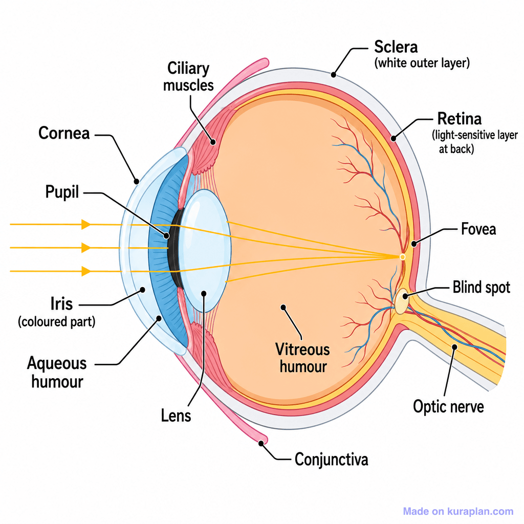 Eye Anatomy Cross-Section (simple)