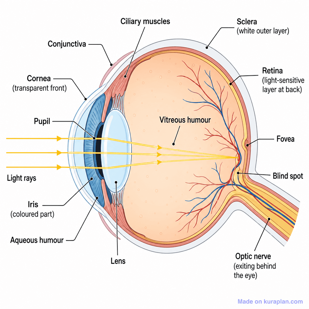 Eye Anatomy Cross-Section (detailed)