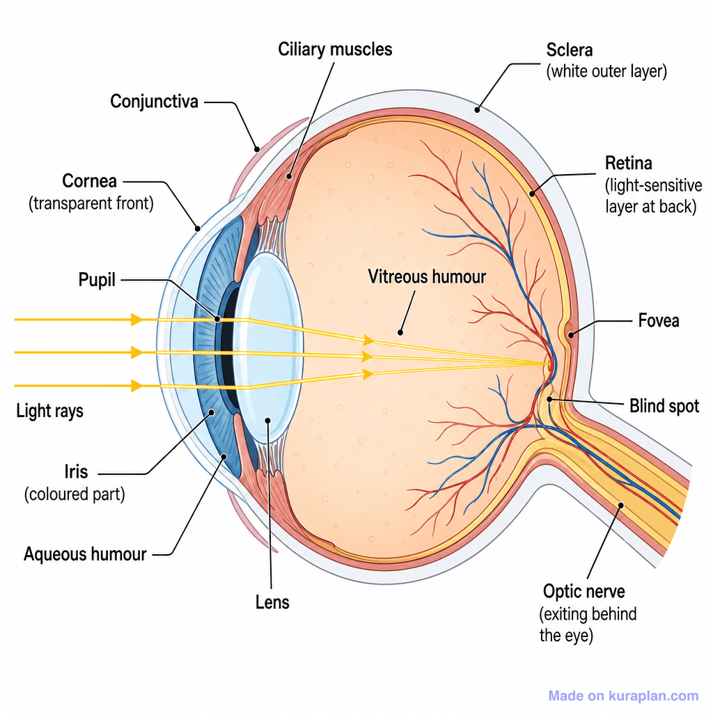 Eye Anatomy Cross-Section (detailed)