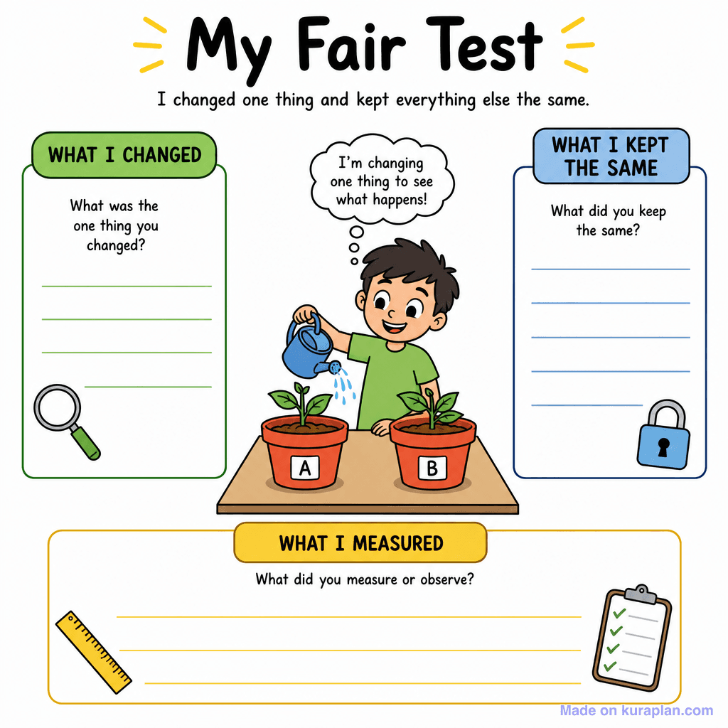 Fair Test Variables Frame