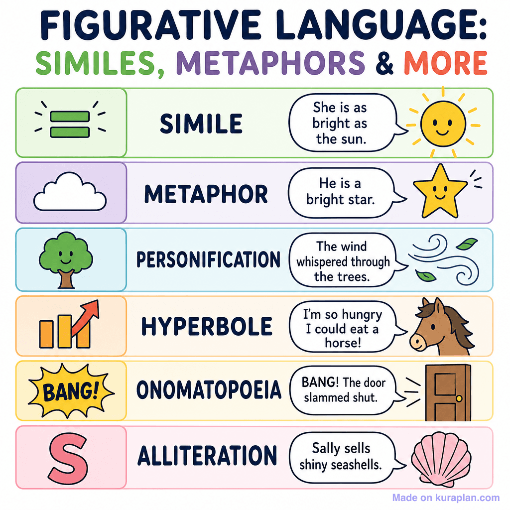 Figurative Language: Similes, Metaphors & More (simple)