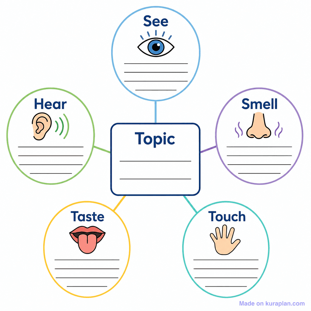 Five Senses Descriptive Writing Planner (simple)
