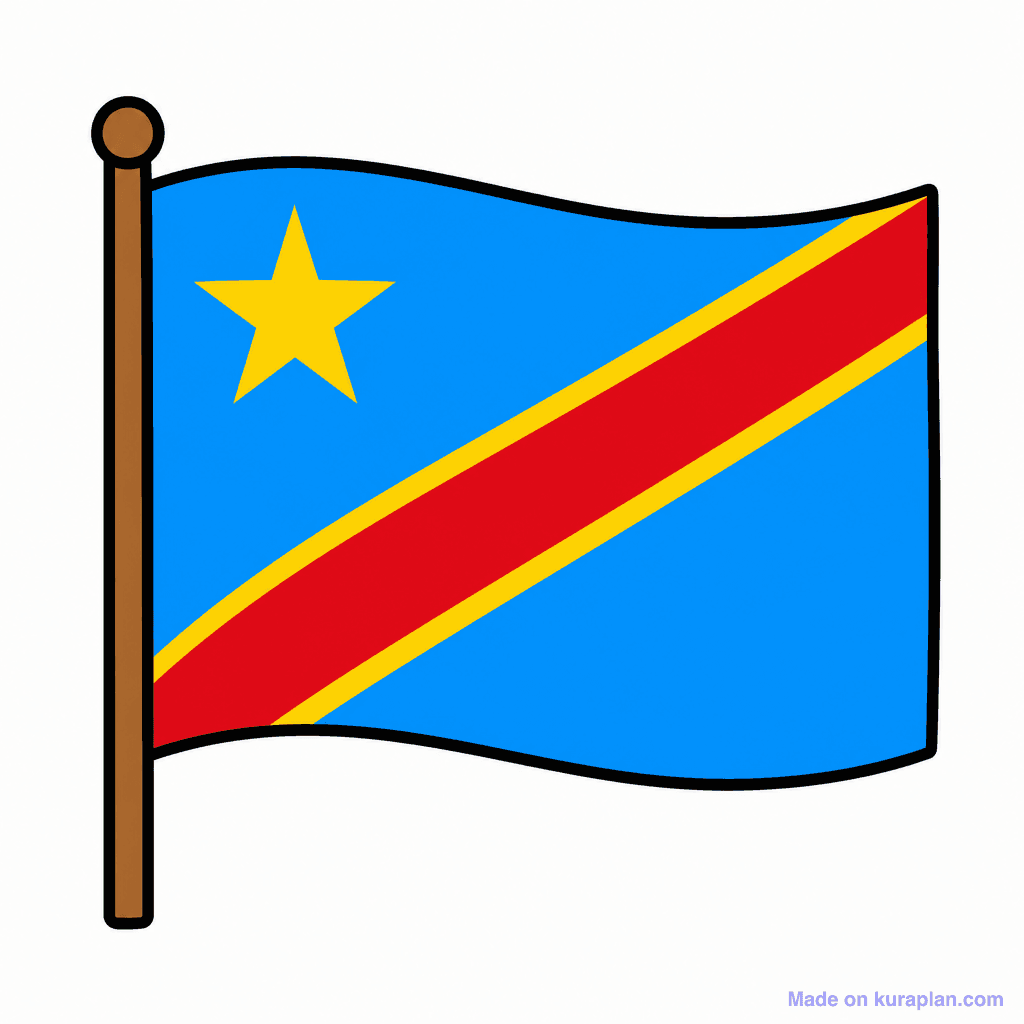 Democratic Republic of the Congo Flag
