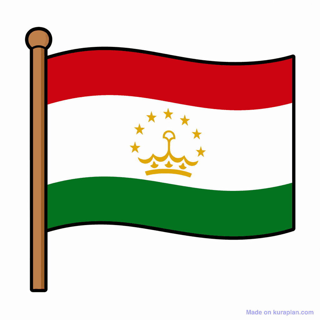 Tajikistan Flag