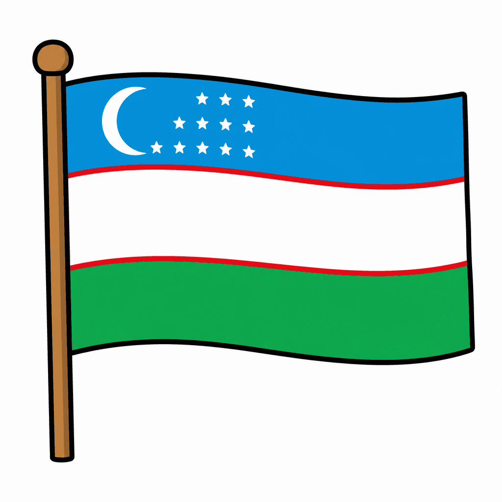 Uzbekistan Flag