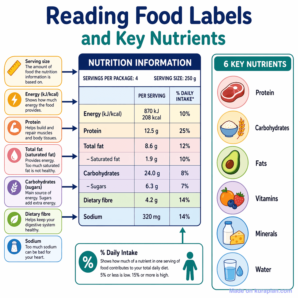 Reading Food Labels and Key Nutrients (simple)