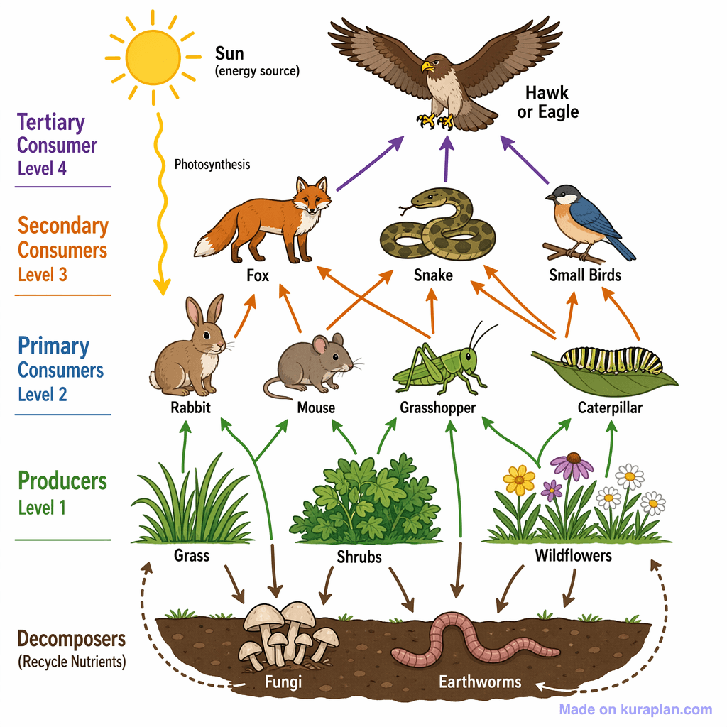 Food Web and Energy Flow (detailed)