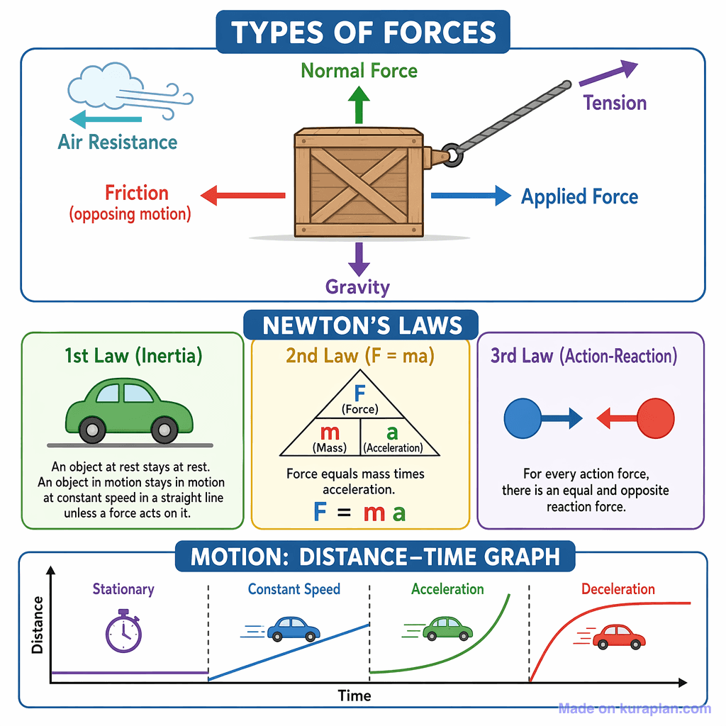 Types of Forces and Newton's Laws (simple)