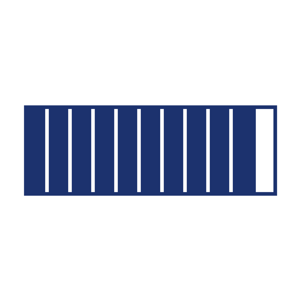 Fraction Bar — 10/11 (ten elevenths)